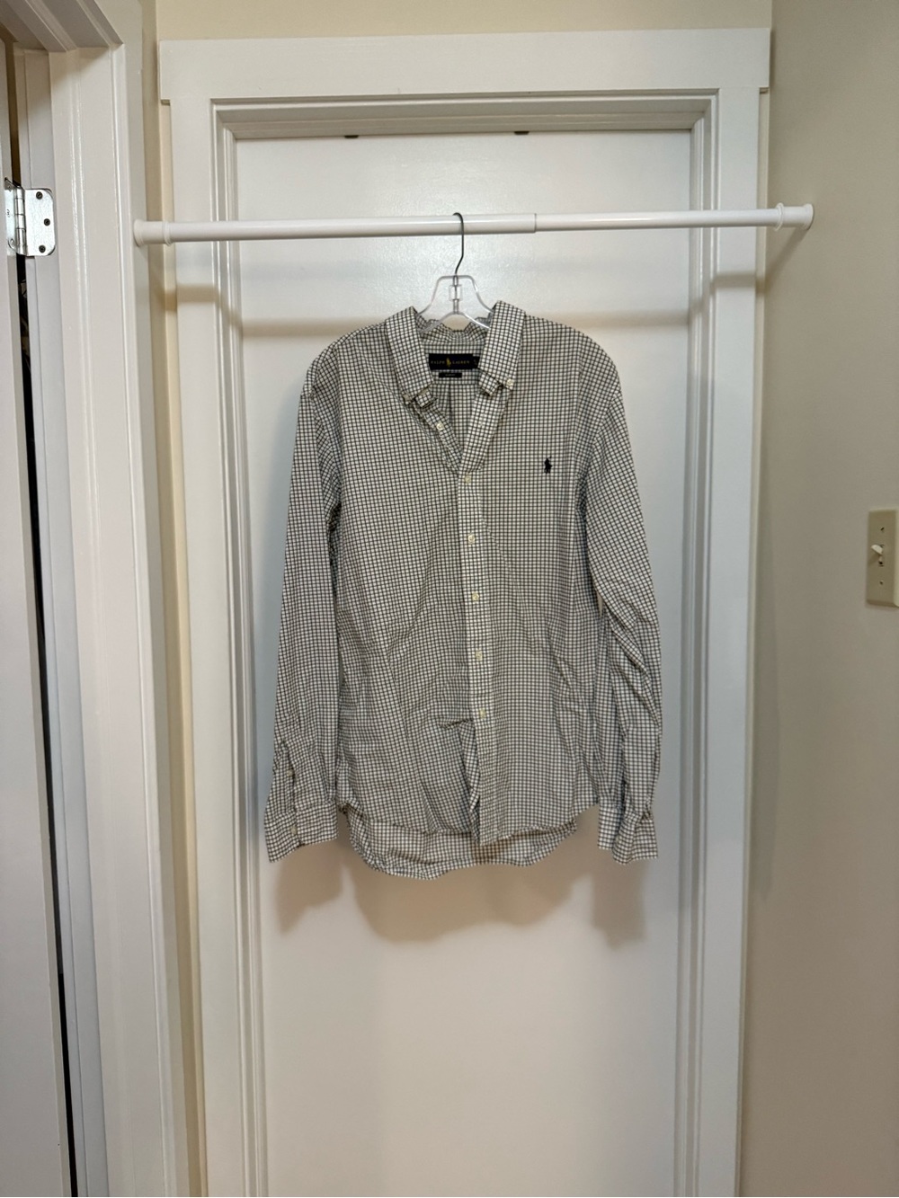 Ralph Lauren Men’s Black & White Small Check Button-Down Shirt